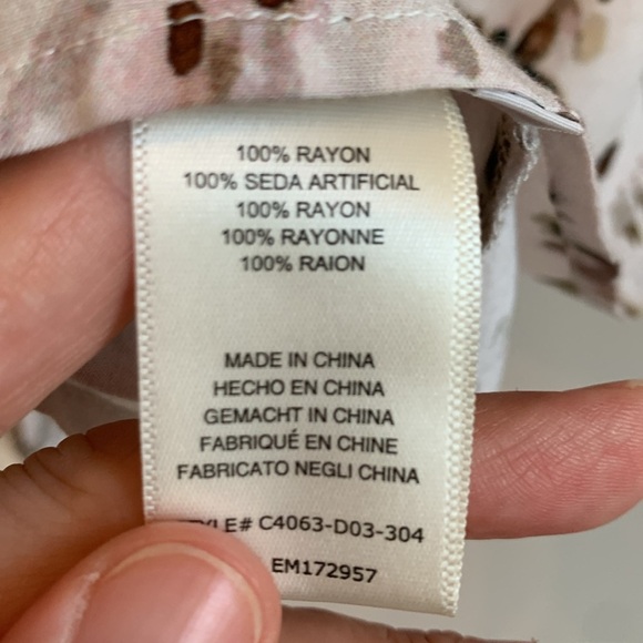 Cloth & Stone Print Shirt Sz M - Picture 7 of 9